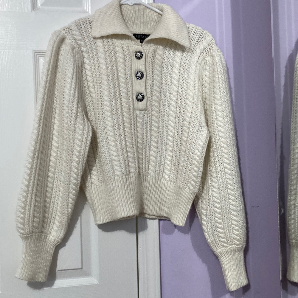 1. STATE White sweater